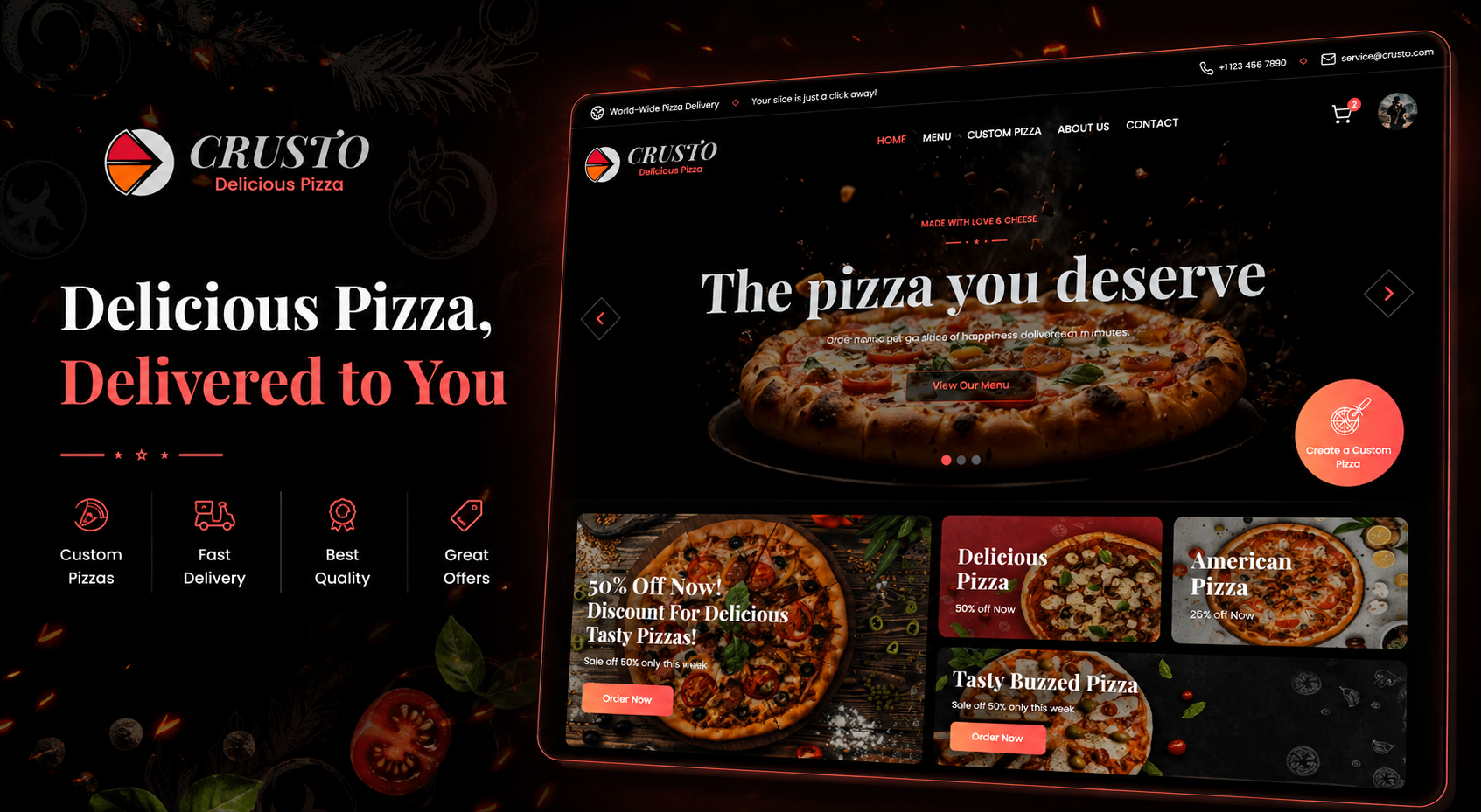Crusto - Full-Stack Pizza Delivery Platform