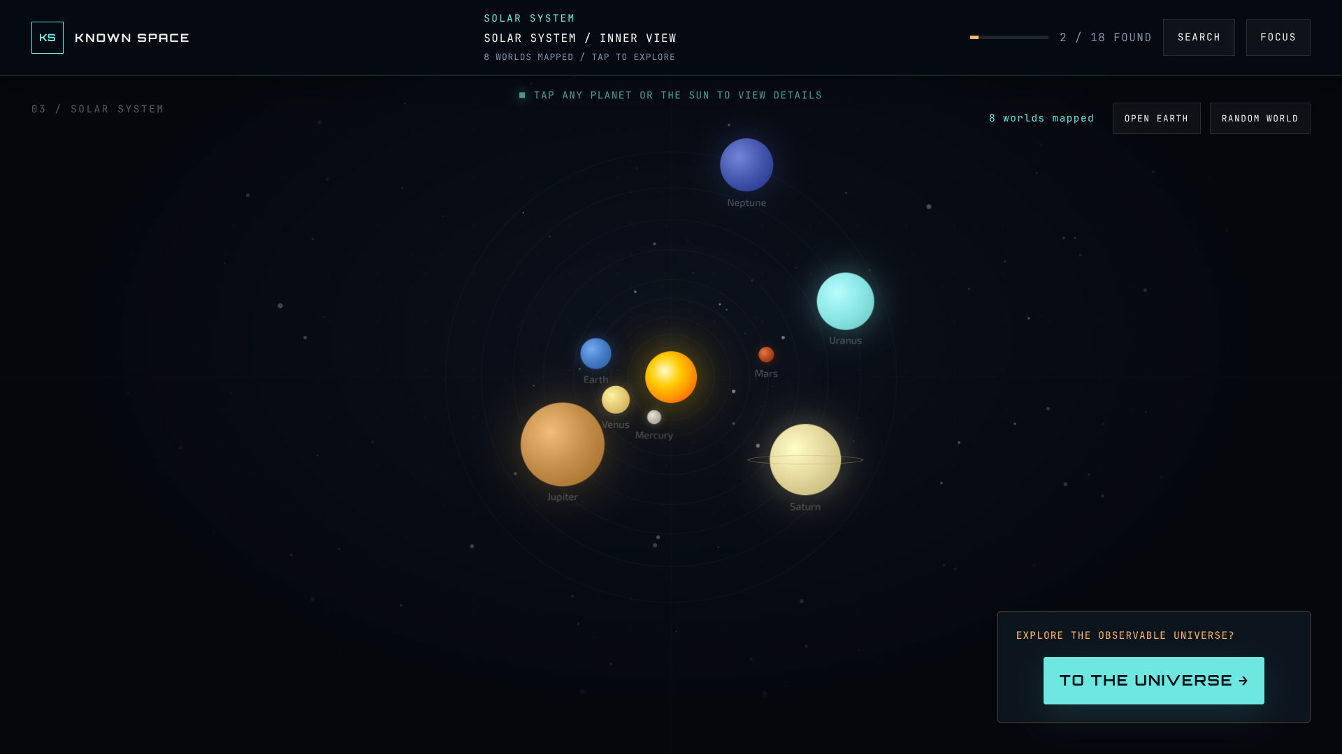 Known Space Explorer - Cinematic Space Exploration Experience